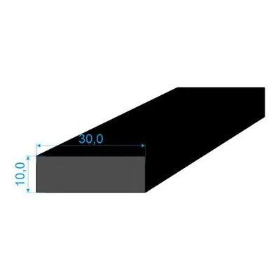 Originální 0596130 Pryžový profil 10x30mm, EPDM 70°Sh obdélníkový
